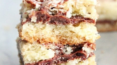 Can't Leave Alone Bars- Table for Seven #bars #cakemix #chocolate #dessert #bars
