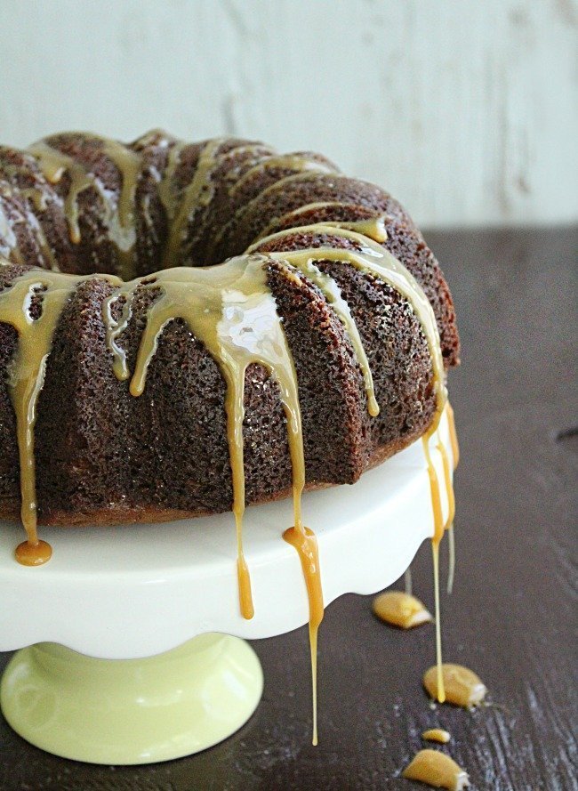 Caramel Brown Sugar Bundt Cake #tableforsevenblog #cake #brownsugar #caramel #dessert #bundtcake