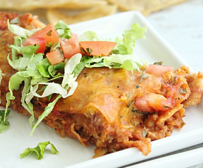 Chicken Enchiladas - Table for Seven #chickenenchiladas #chicken #enchiladas #dinner