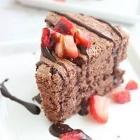 Chocolate Angel Food Cake #dessert #chocolateangelfoodcake #cake #chocolate