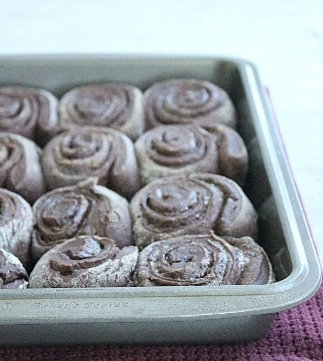 Chocolate Cake Mix Cinnamon Rolls #chocolate #cakemix #cinnamonrolls #tableforsevenblog