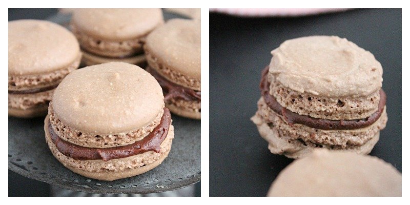 Chocolate Macarons #cookies #chocolate #macarons #dessert #tableforsevenblog