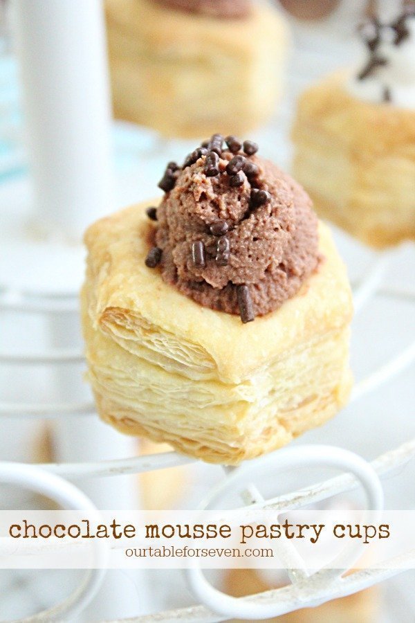 Chocolate Mousse Pastry Cups | Table for Seven #chocolate #mousse #pastrycups