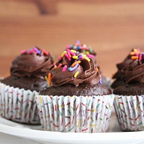 Chocolate Spinach Cupcakes- Table for Seven #cupcakes #chocolate #dessert #spinach #chocolatecupcake