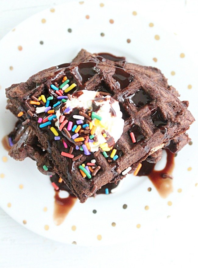 Chocolate Waffles- Table for Seven #chocolate #waffles #chocolatewaffles #breakfast #tableforsevenblog #brunch