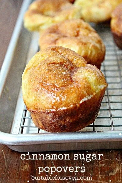 Cinnamon Sugar Popovers @tableforseven #tableforsevenblog #cinnamon #sugar #popovers #cinnamonsugar 