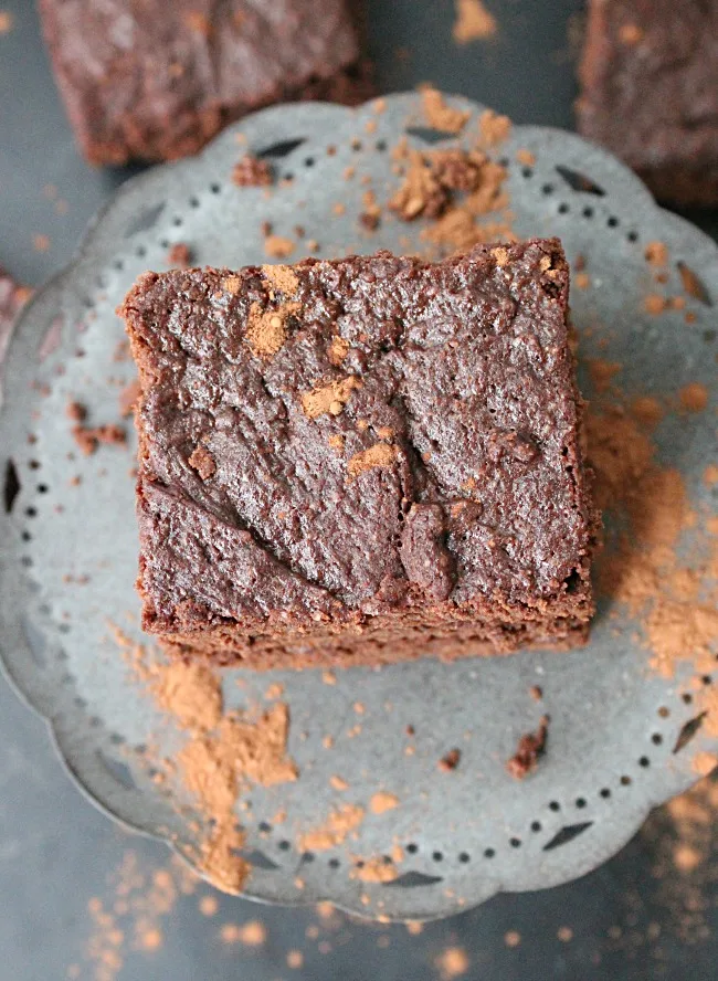 Cocoa Powder Brownies #brownies #cocoapowder #chocolate #tableforsevenblog #dessert 