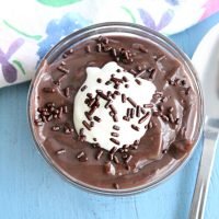Cornstarch Chocolate Pudding- Table for Seven #chocolate #pudding #cornstarch #nobake #stovetop #dessert