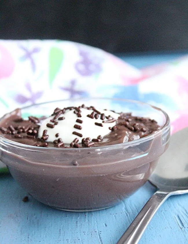 Cornstarch Chocolate Pudding- Table for Seven #chocolate #pudding #cornstarch #nobake #stovetop #dessert