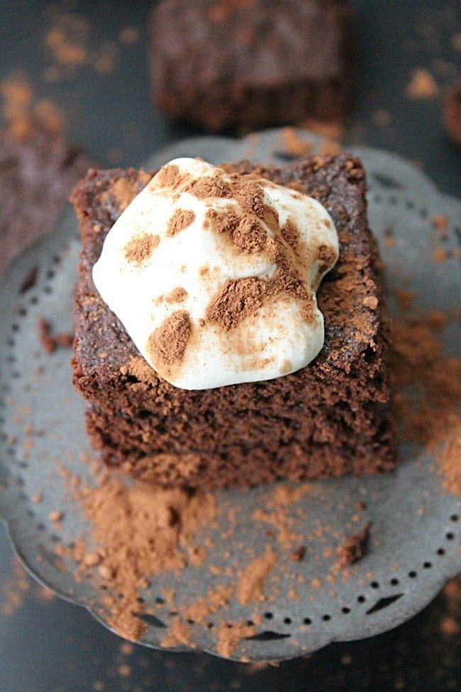 Cocoa Powder Brownies #brownies #cocoapowder #chocolate #tableforsevenblog #dessert