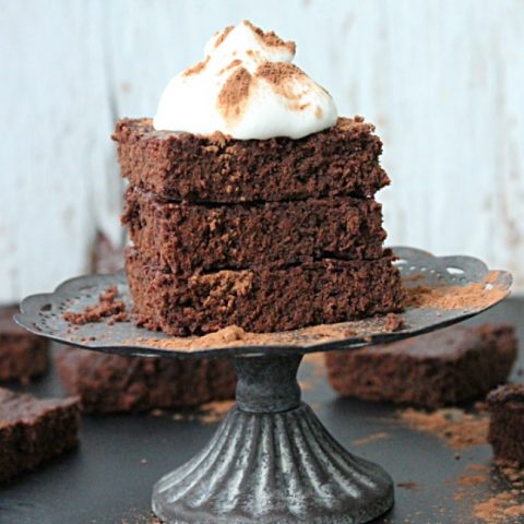 Cocoa Powder Brownies #brownies #cocoapowder #chocolate #tableforsevenblog #dessert