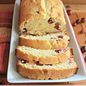 Cranberry Sour Cream Pound Cake #cranberry #sourcream #poundcake #cake #dessert