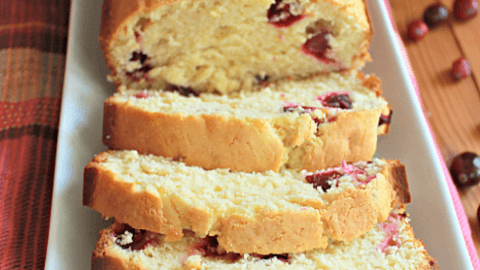 Cranberry Sour Cream Pound Cake #cranberry #sourcream #poundcake #cake #dessert
