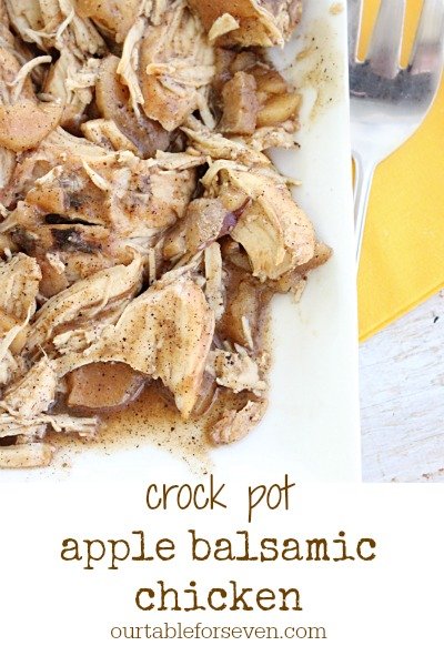 Crock Pot Apple Balsamic Chicken #crockpot #slowcooker #apple #chicken #balsamic #dinner
