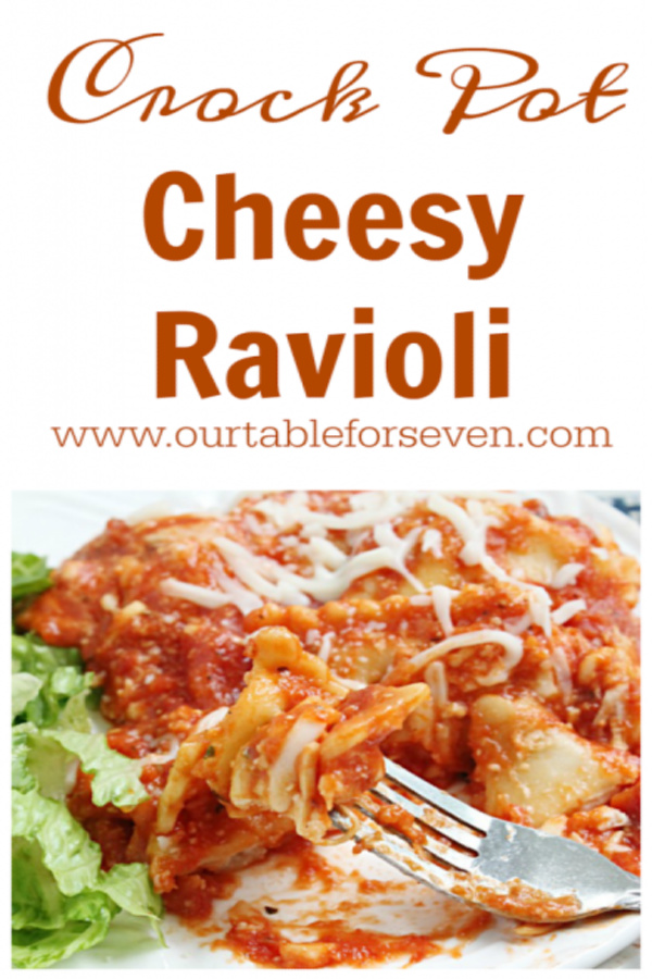Crock Pot Cheesy Ravioli