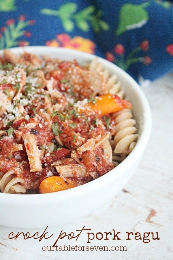 Crock Pot Pork Ragu Table For Seven Food For You The Family