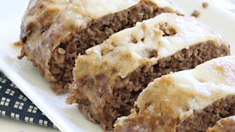 Crock Pot Swiss Cheese Meatloaf #crockpot #slowcooker #meatloaf #swisscheese #dinner #tableforsevenblog