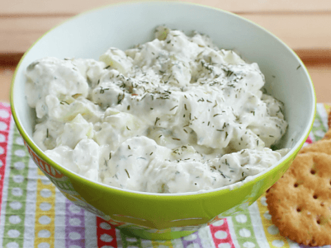 Cucumber dill dip with cream cheese