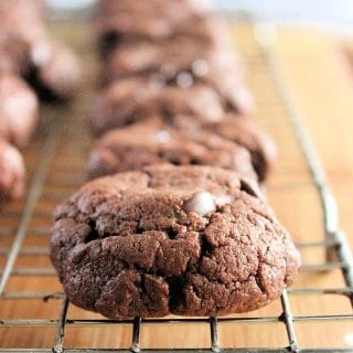 Double Chocolate Peanut Butter Cake Mix Cookies- Table for Seven