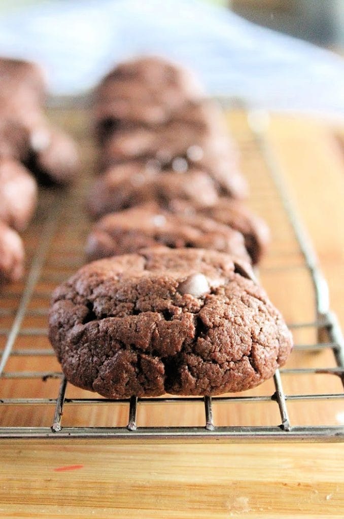 Double Chocolate Peanut Butter Cake Mix Cookies- Table for Seven 