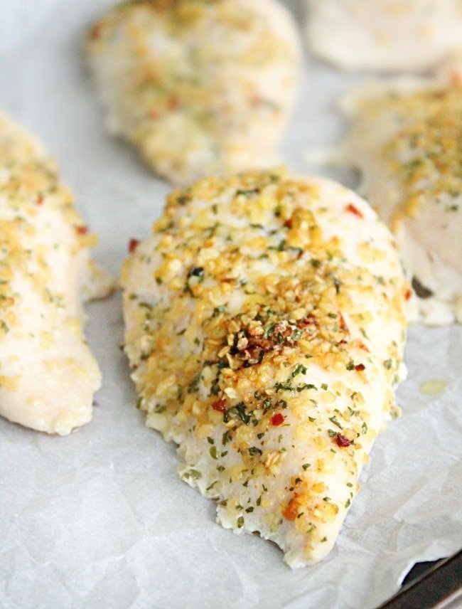 Easy Baked Chicken Breasts- Table for Seven #chicken #baked #chickenbreasts #easy #dinner 