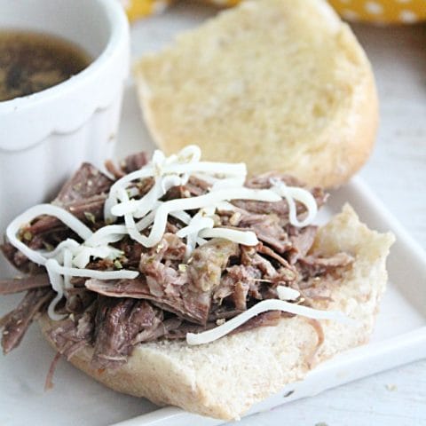 French Dip Sandwiches: for instant pot and crock pot #instantpot #crockpot #frenchdip #beefsandwiches #italianbeef #pressurecooker #dinner #slowcooker