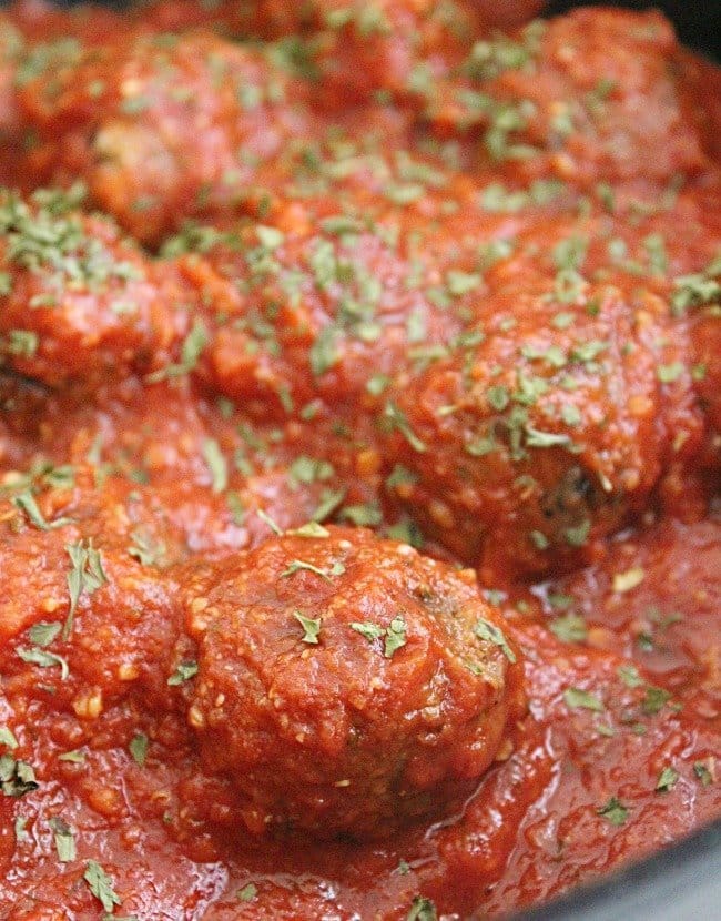 Garlic Butter Skillet Meatballs | Table for Seven