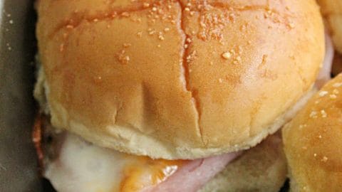 Ham and Cheddar Sliders with Homemade Honey Mustard Sauce: Table for Seven #sliders #ham #cheddar #cheese #sandwich #honeymustard