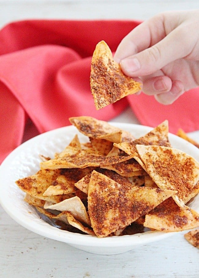 Homemade Doritos #doritos #homemade #snack #tortillashells #tableforsevenblog 