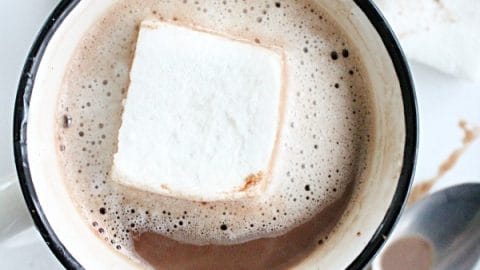 Homemade Marshmallows with Creamy Hot Chocolate- Table for Seven #marshmallows #homemade #nobakedessert #chocolate #hotchocolate #hotcocoa