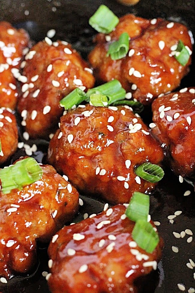 Honey Garlic Meatballs- Table for Seven #meatballs #honey #garlic #dinner #tableforsevenblog