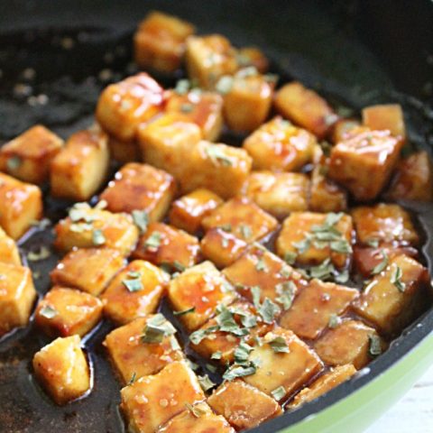 Honey Hoisen Crispy Tofu #tofu #honey #dinner #hoisensauce #tableforsevenblog