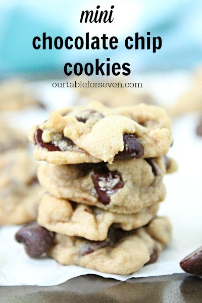 Mini Chocolate Chip Cookies @tableforseven #tableforsevenblog #chocolatechipcookies #mini #cookies #chocolatechip #weightwatchers #dessert 
