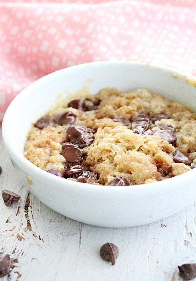 One Minute Chocolate Chip Cookie bowl