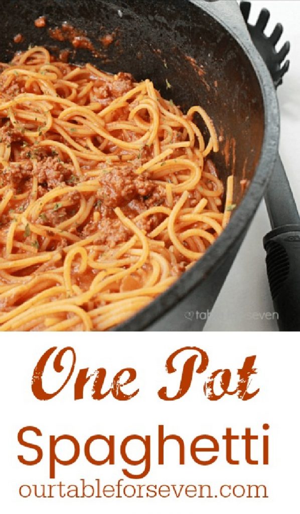 One Pot Spaghetti - Table for Seven 