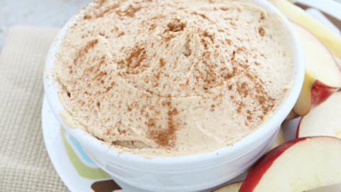Peanut Butter Fruit Dip #dip #peanutbutter #fruitdip #tableforsevenblog