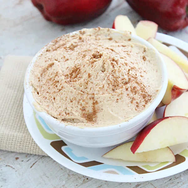 Peanut Butter Fruit Dip #dip #peanutbutter #fruitdip #tableforsevenblog