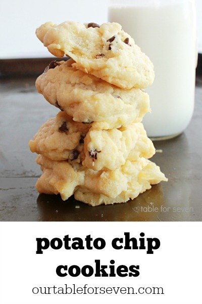 Potato Chip Cookies #potatochipcookies #tableforsevenblog #potatochip #cookies 