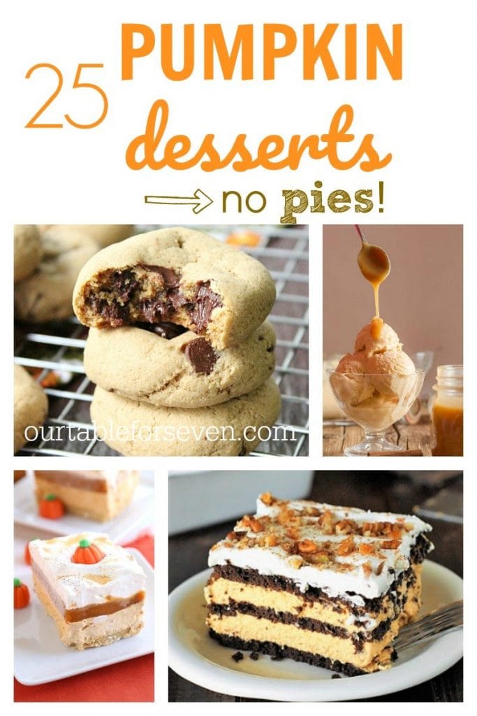 25 Pumpkin Desserts No Pies #tableforsevenblog #pumpkin #desserts #pumpkindesserts #reciperoundup