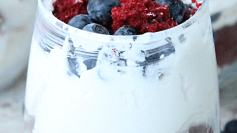 Red Velvet Blueberry Parfaits
