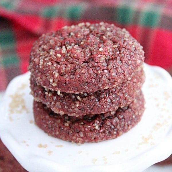 Red Velvet Sugar Cookies #redvelvet #cookies #sugarcookies #dessert #tableforsevenblog