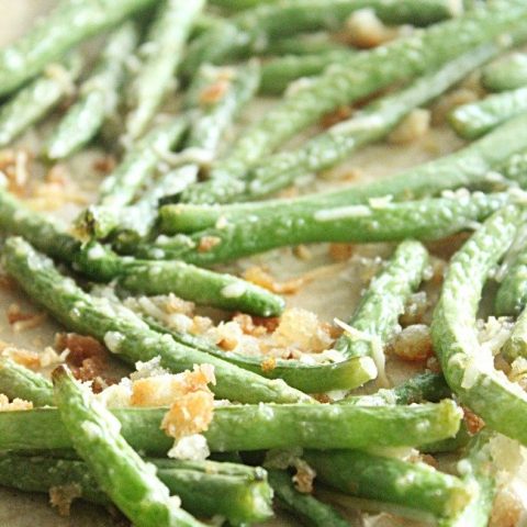 Roasted Green Beans with Parmesan- #tableforsevenblog #greenbeans #roasted #Parmesan