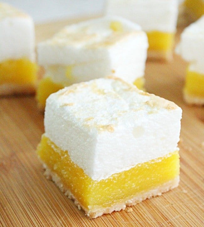 Shortcut Lemon Meringue Bars- Table for Seven #lemonmeringue #bars #dessert