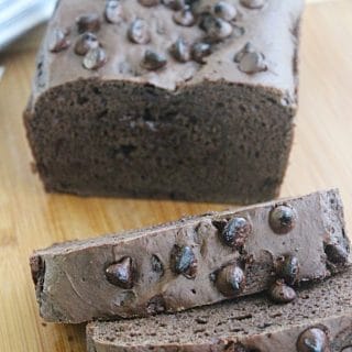 Three Ingredient Chocolate Quick Bread #quickbread #chocolate