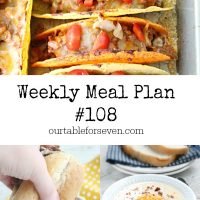 Weekly Meal Plan 108- Table for Seven