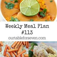 Weekly Meal Plan 113