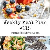 Weekly Meal Plan 115- Table for Seven