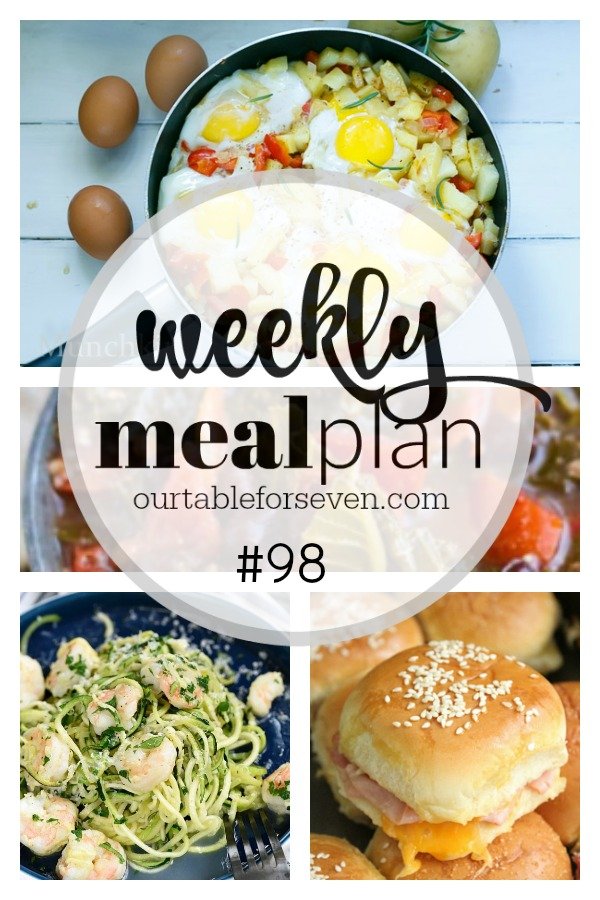 Weekly Meal Plan 98 -Table for Seven #menu #mealplan #mealplanning 