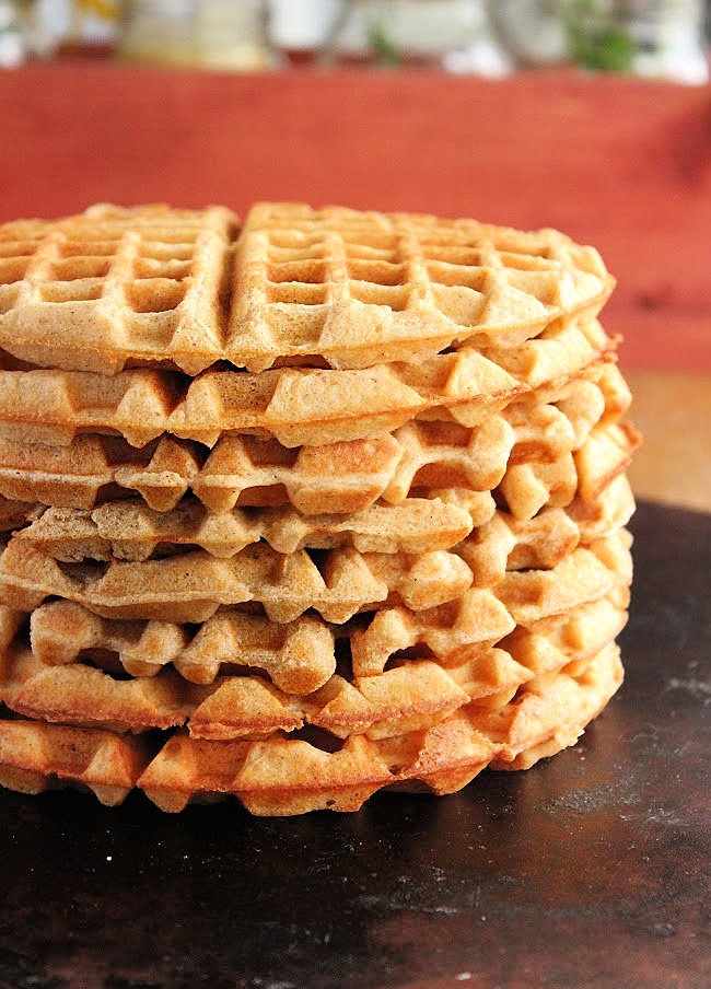 Whole Wheat Maple Sugar Waffles - Table for Seven